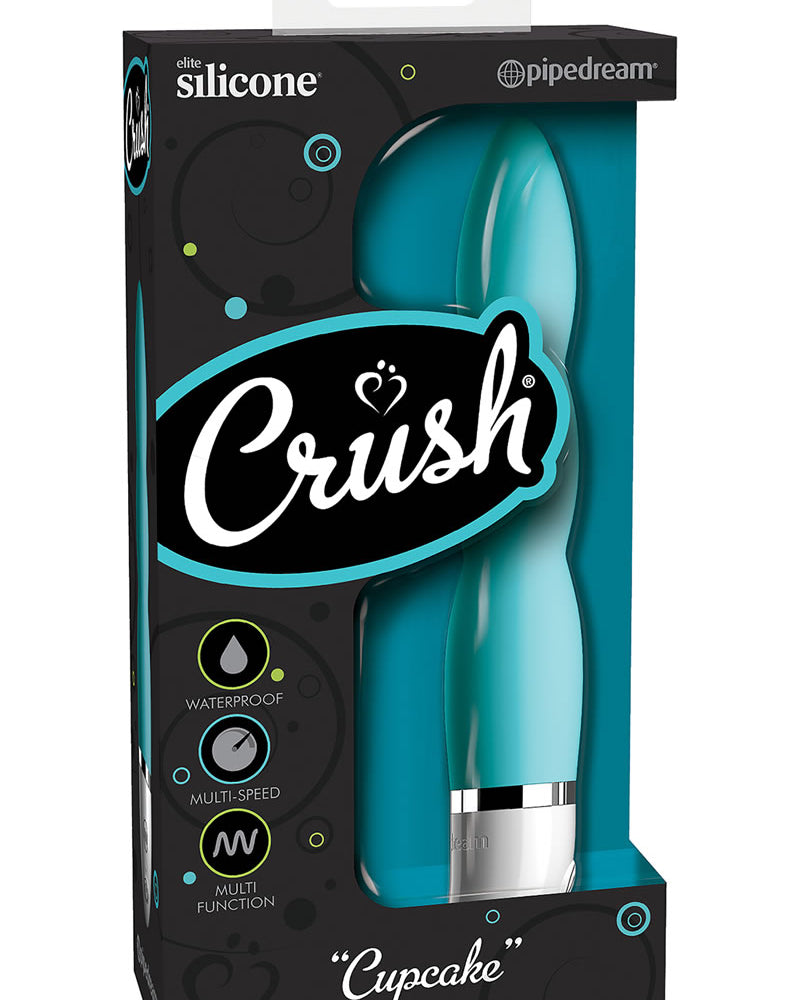 Vibrador de silicona para cupcakes resistente al agua, color turquesa, 5,25 pulgadas