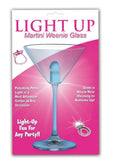 Light Up Martini Weenie Glass Blue