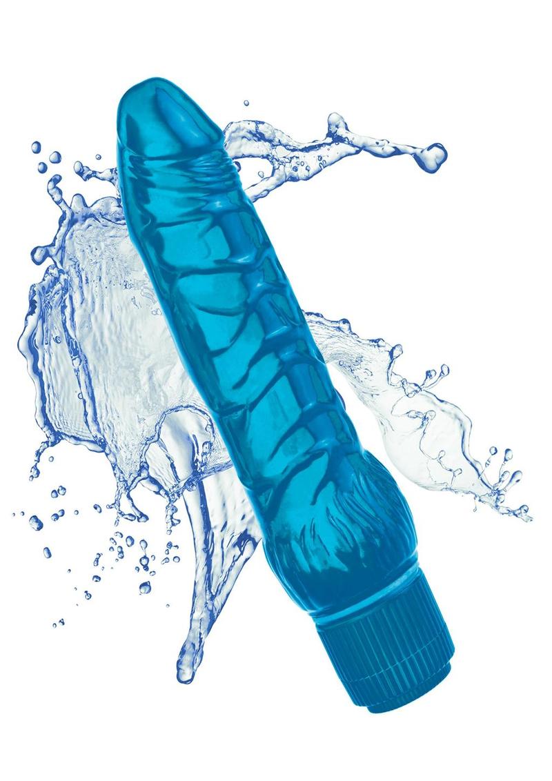 Vibrador de gelatina Juicy Jewels Cobalt Breeze resistente al agua, color azul, 7,87 pulgadas