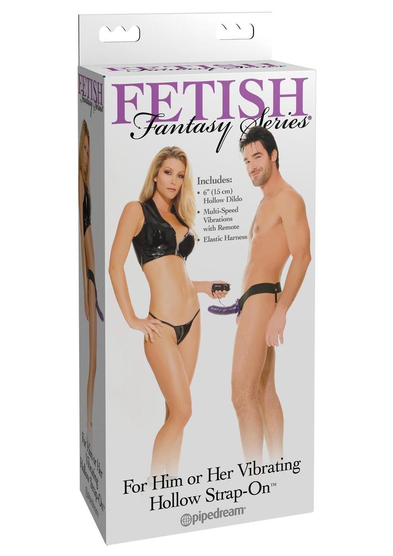 Fetish Fantasy Vibrating Hollow Strap On Purple