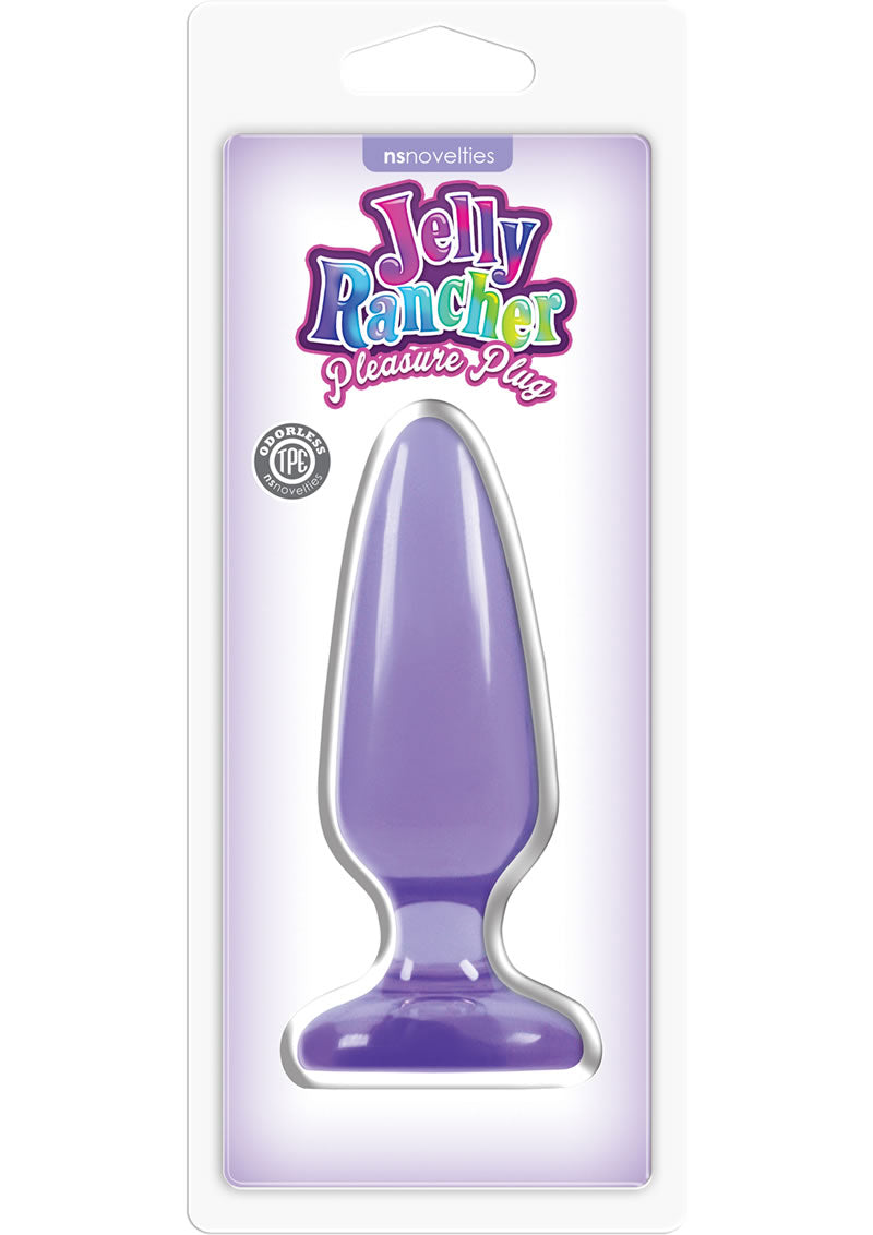 Tapón de placer Jelly Rancher de color morado mediano