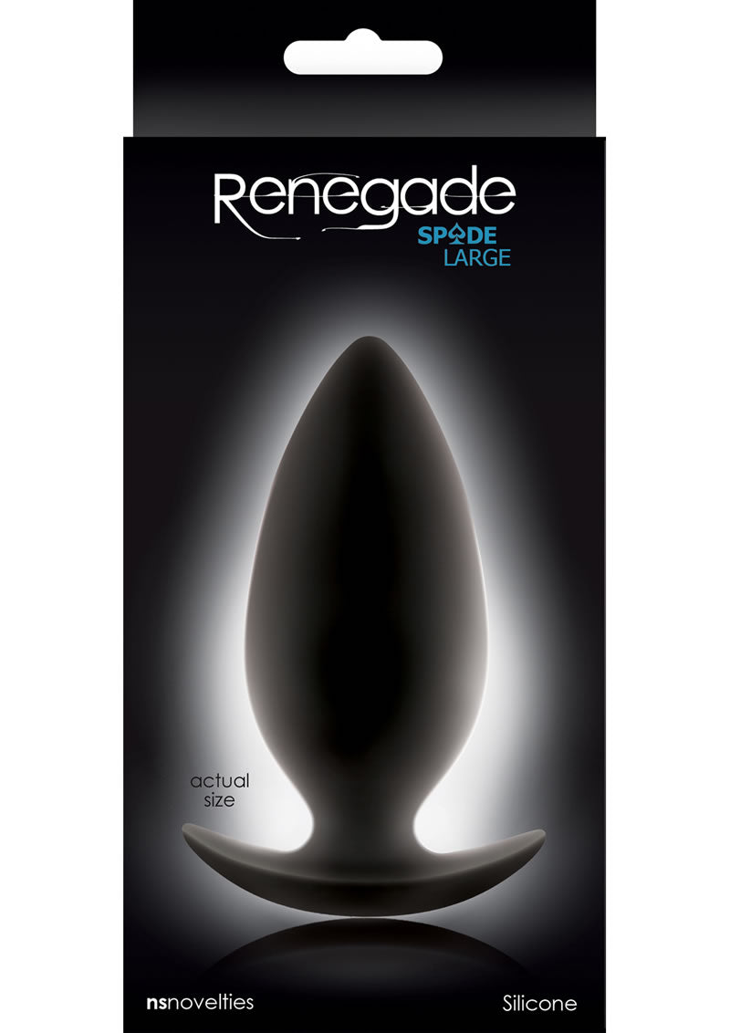 Renegade Spade Silicone Anal Plug Large Black