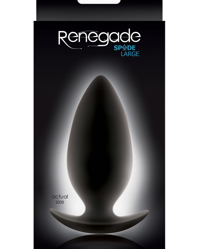 Tapón anal de silicona Renegade Spade grande negro