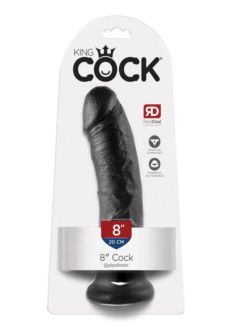 Consolador realista King Cock de 8 pulgadas, color negro