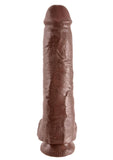 King Cock Realistic Dildo With Balls Brown 11 Inch