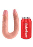 King Cock U-Shaped Medium Double Trouble Dildo Flesh