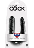 King Cock U-Shaped Large Double Trouble Dildo Black