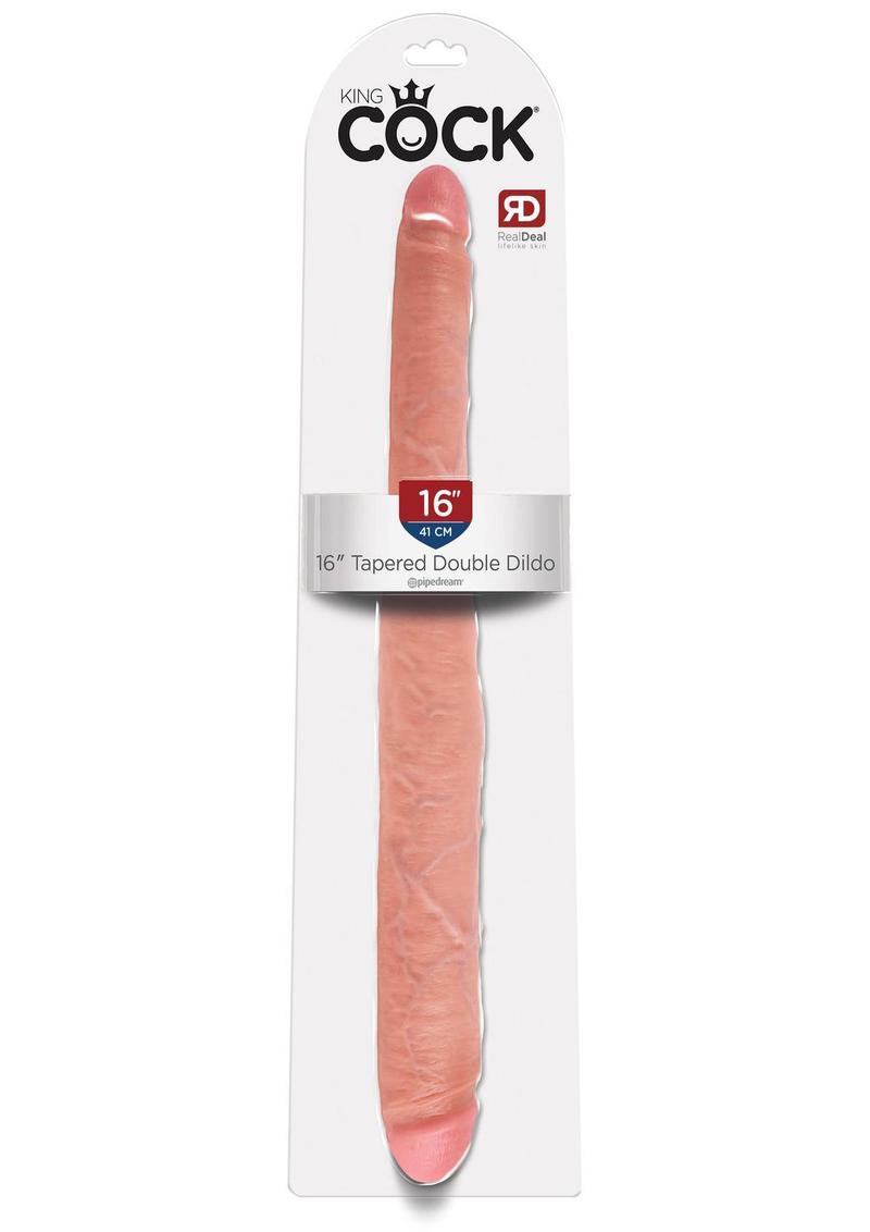 King Cock Tapered Double Dildo Flesh 16 Inch