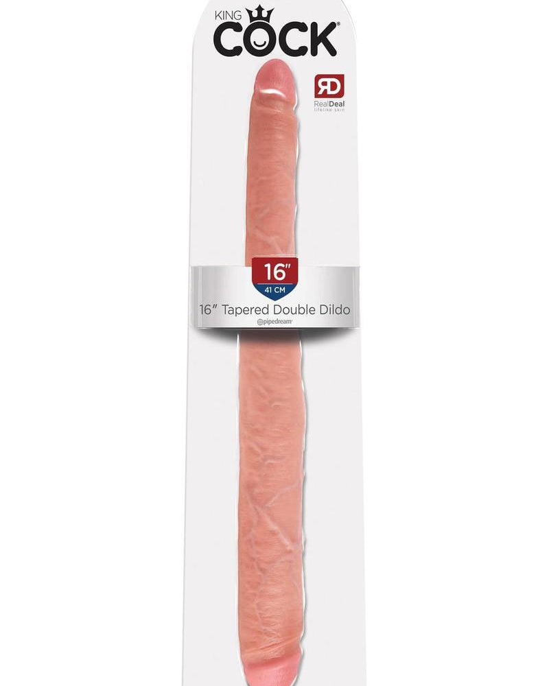 King Cock Tapered Double Dildo Flesh 16 Inch