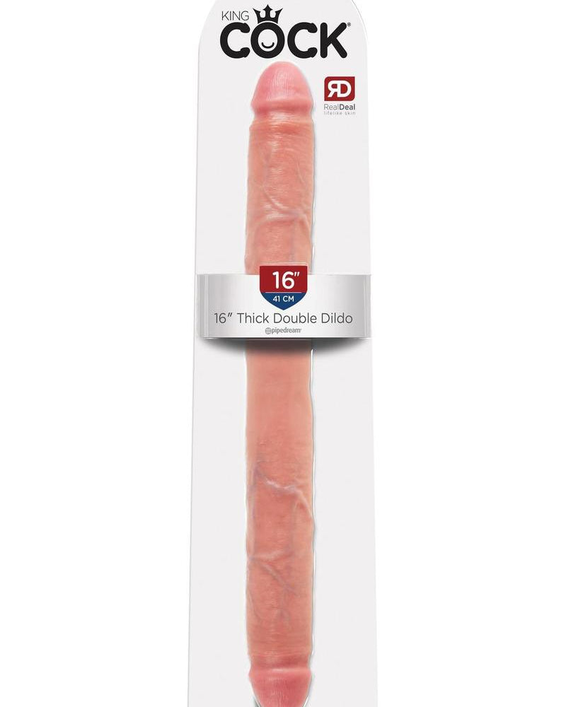 King Cock Thick Double Dildo Flesh 16 Inch