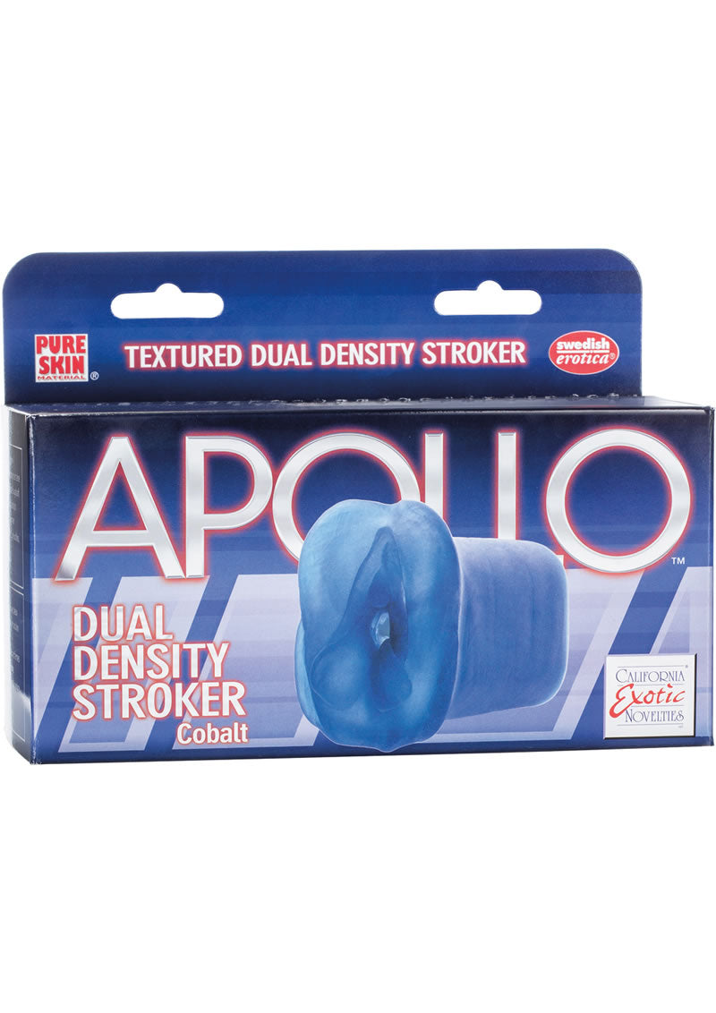 Apollo Textured Duel Density Stroker Pussy Masturbator Blue 6.5 Inch