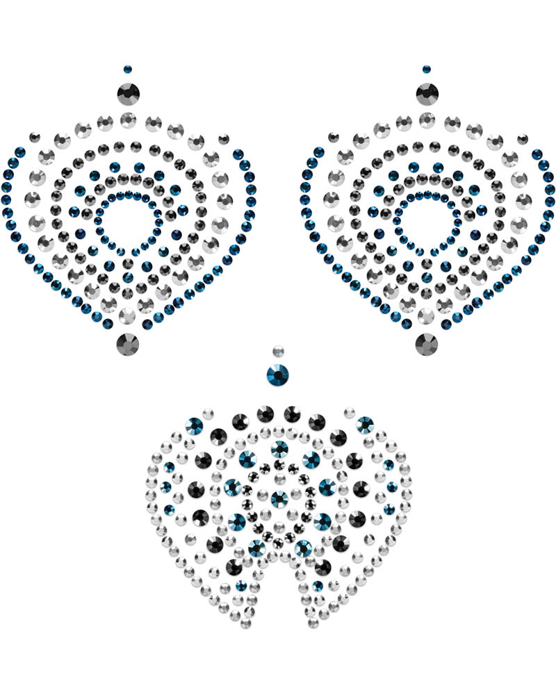 Bijoux Indiscrets Body Decorations Flamboyant Reusible Rhinestones Metallic 3 Each Per Pack