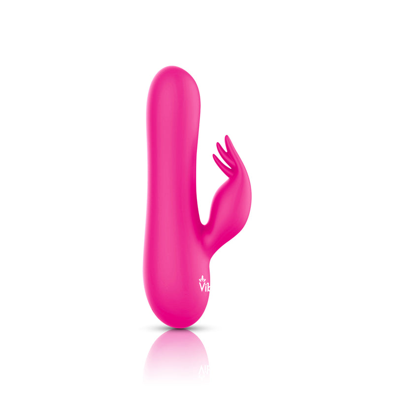 "Freyja - Hot Pink - Intense Mini Rabbit Vibe With Triple Tickling Clitoral Stimulator VB-75029"