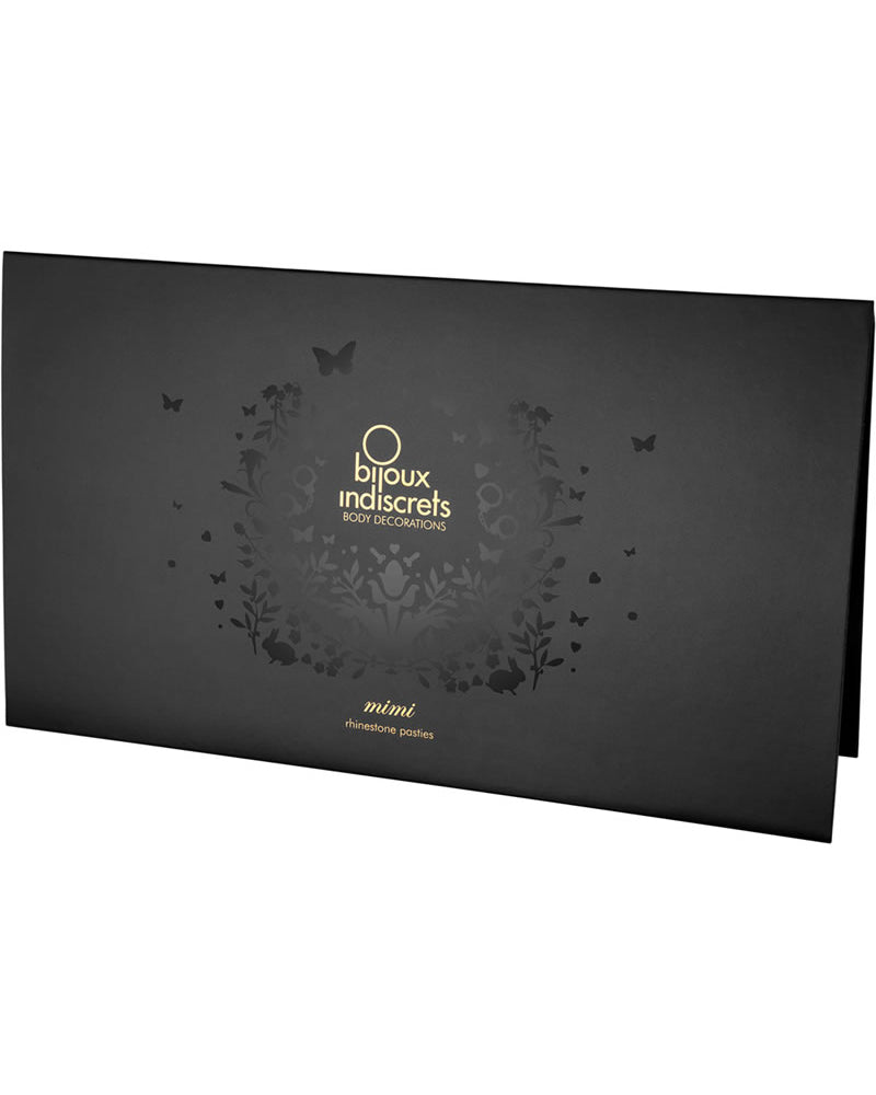 Bijoux Indiscrets Body Decorations Mimi Rhinestone Pasties Bow Red 2 Each Per Pack