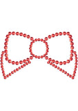 Bijoux Indiscrets Body Decorations Mimi Rhinestone Pasties Bow Red 2 Each Per Pack