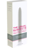 Vibrador resistente al agua JimmyJane The Usual Suspects Iconic Smoothie de 7 pulgadas en color blanco