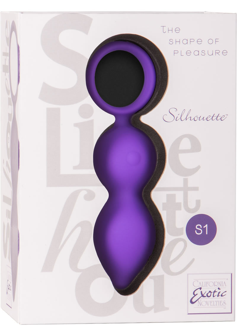 Ejercitador de Kegel de silicona recargable Sihouette S1 morado de 3,5 pulgadas