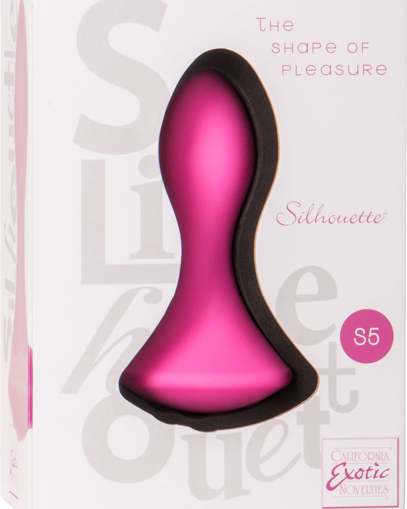 Sonda anal de silicona recargable Sihouette S5 de 4 pulgadas, color rosa