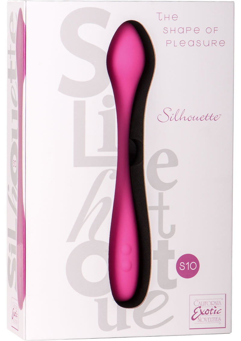 Vibrador de silicona flexible recargable Sihouette S10 de 6,5 pulgadas en color rosa