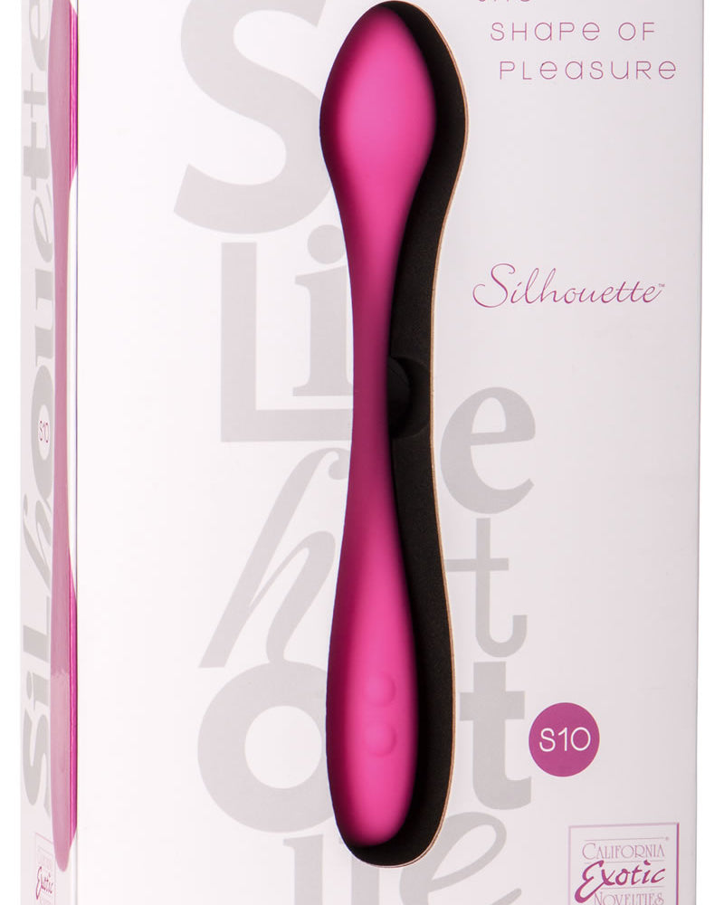 Vibrador de silicona flexible recargable Sihouette S10 de 6,5 pulgadas en color rosa