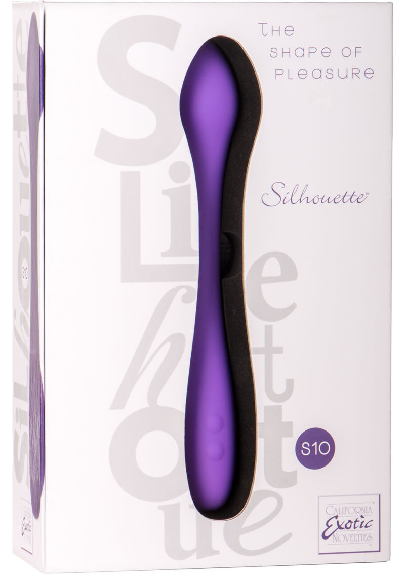 Vibrador de silicona flexible recargable Sihouette S10 morado de 6,5 pulgadas