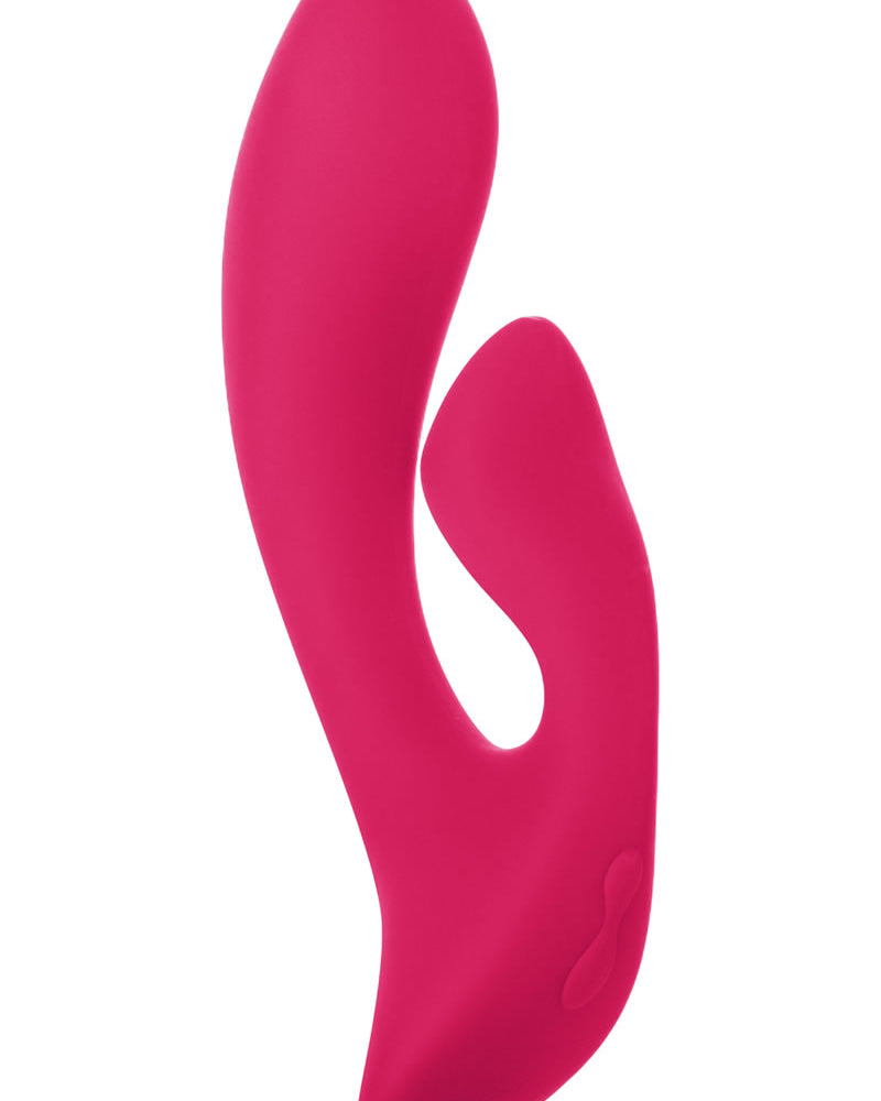 Vibrador de silicona Sihouette S16 recargable con doble motor, color rojo, 4,5 pulgadas