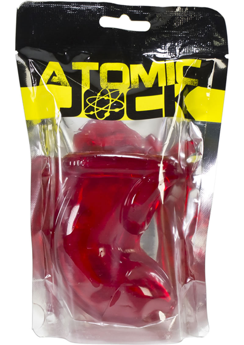 Atomic Jock Cock Lock Cock Cage Clear Red