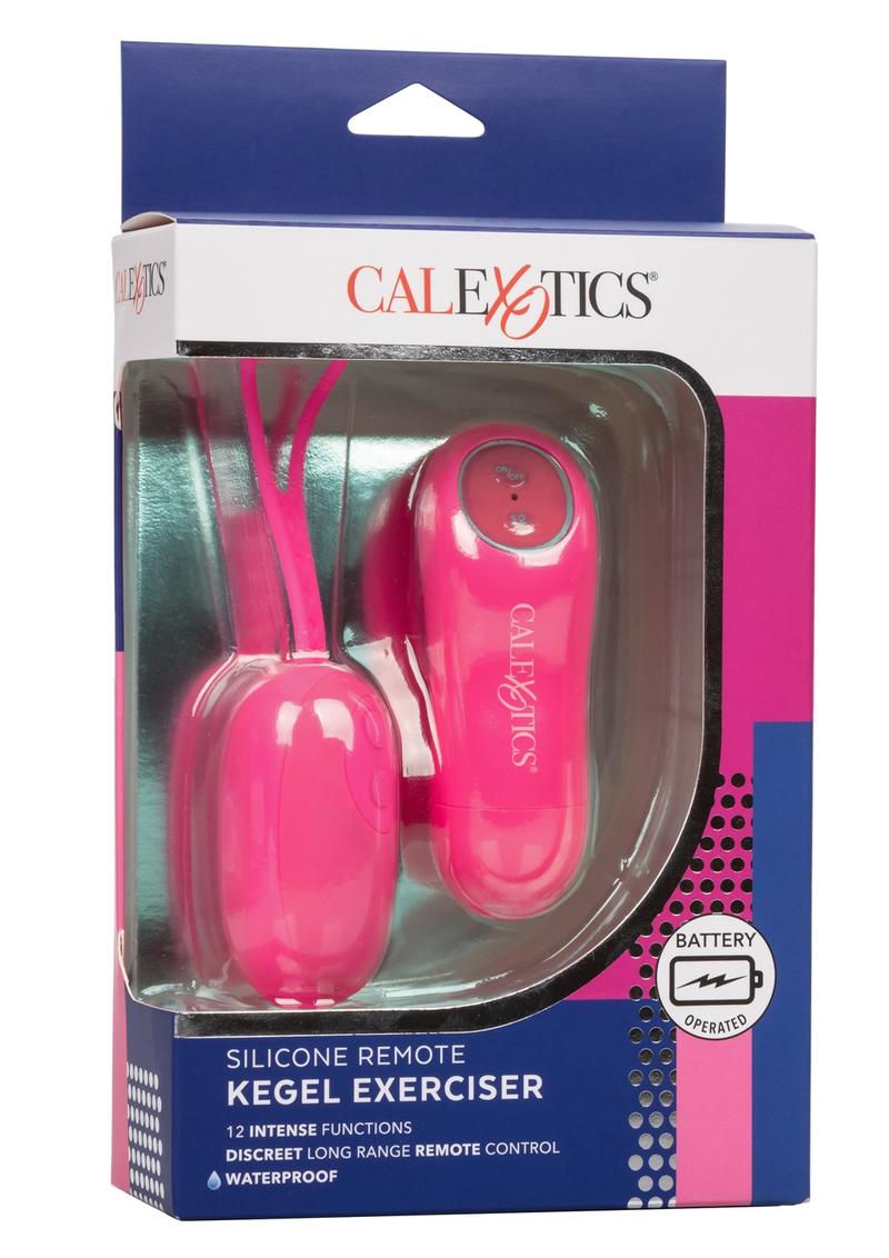 Ejercitador de Kegel con control remoto de silicona, color rosa, 2,5 pulgadas