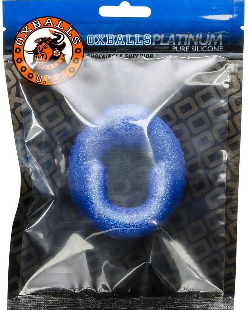 Oxballs Grip Silicone Cockring Blueballs Blue 1.5 Inch