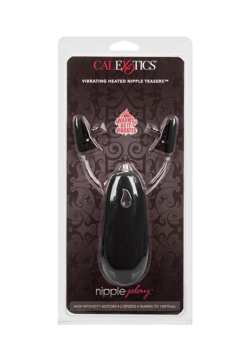 Nipple Play Vibrating Heated Nipple Teasers Black