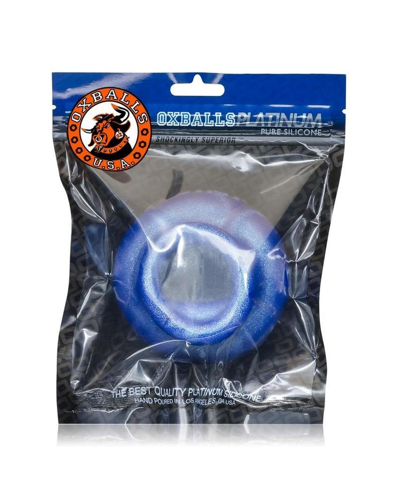 Anillo para el pene de silicona Ox Balls Juicy azul