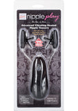 Nipple Play Advanced Vibrating Heated Nipple Teasers Black