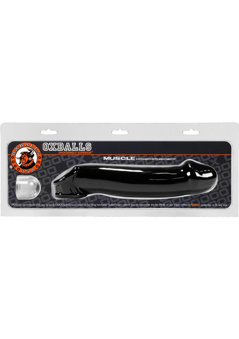 Funda para pene texturizada Atomic Jock Muscle de 9,25 pulgadas, color negro