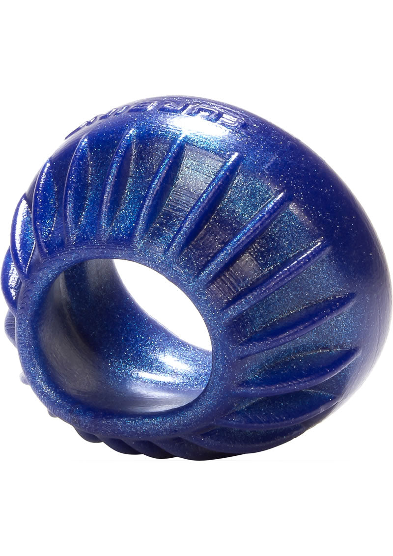 Anillo para el pene de silicona con forma de turbina y bolas azules