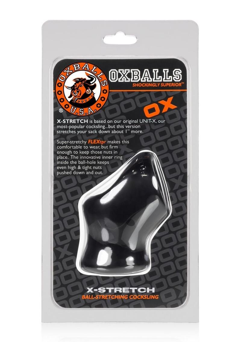 Atomic Jock Unit X Stretch - Anillo para el pene con extensor de testículos, color negro, 3 pulgadas
