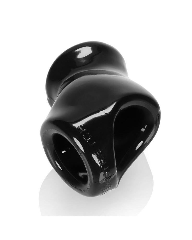 Atomic Jock Unit X Stretch - Anillo para el pene con extensor de testículos, color negro, 3 pulgadas