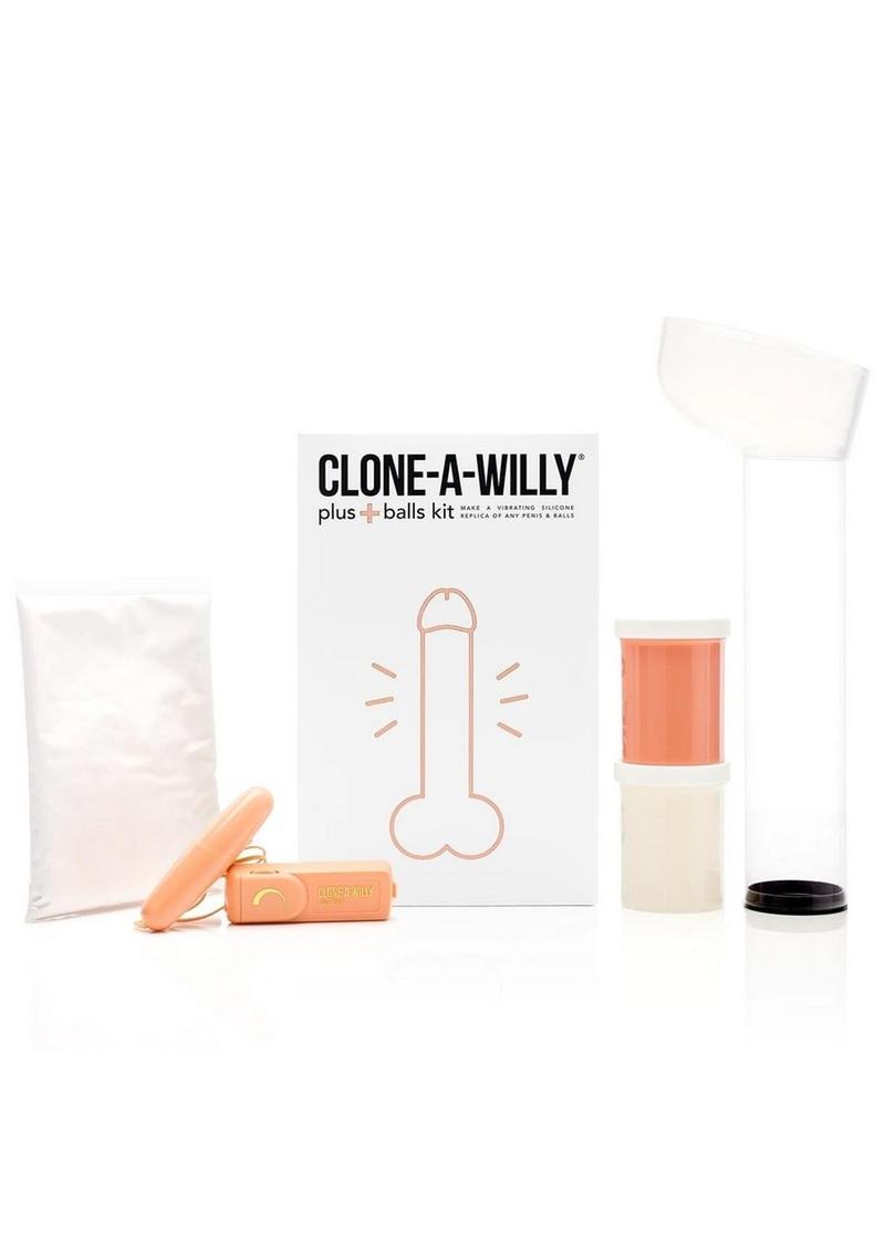 Clone A Willy Plus Balls Vibrating Silicone Kit Flesh