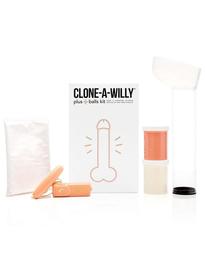 Clone A Willy Plus Balls Vibrating Silicone Kit Flesh