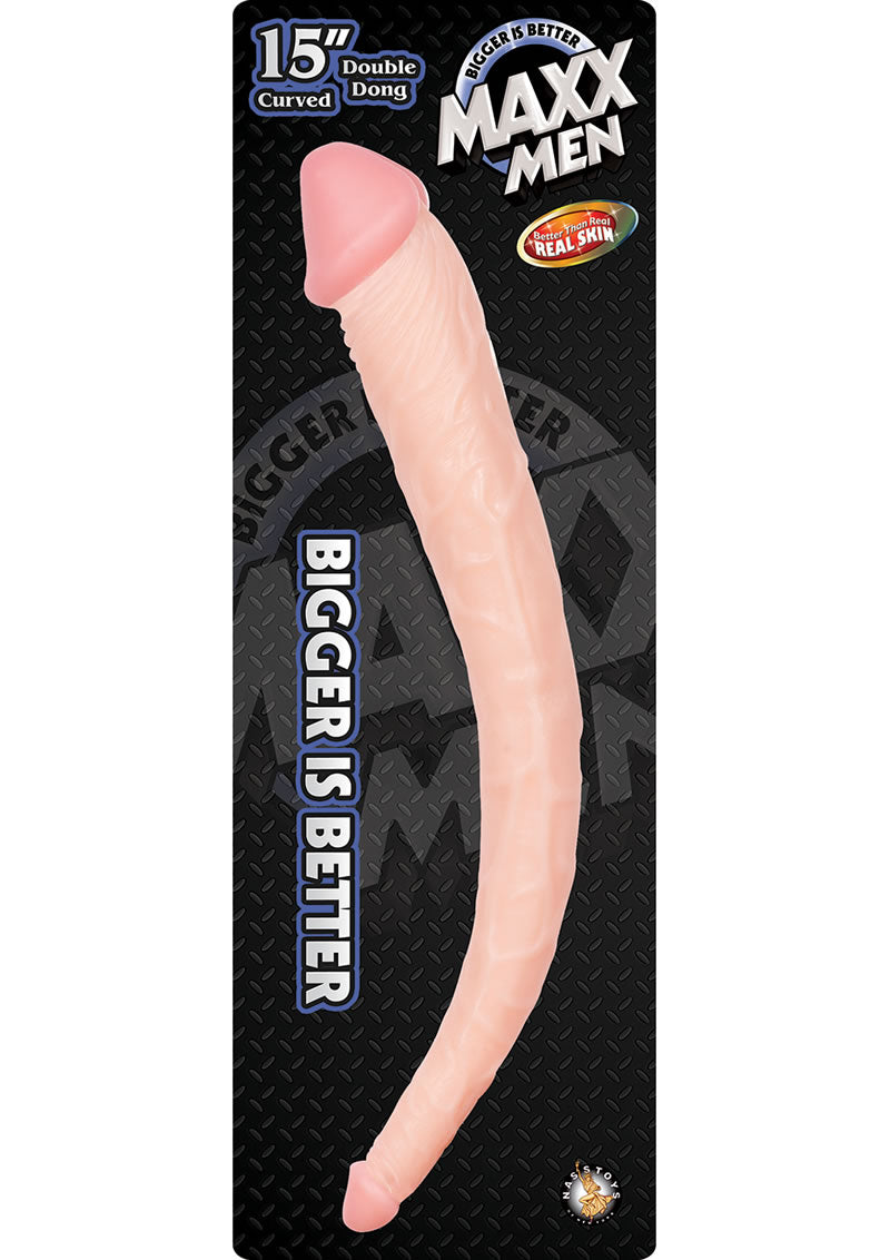 Maxx Men Curved Double Dong Flesh 15 Inch