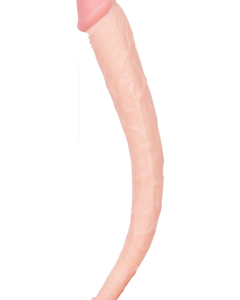 Pene doble curvado Maxx Men de 15 pulgadas color carne