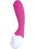 Vibrador de punto G de silicona Lovelife Cuddle rosa de 6,5 pulgadas