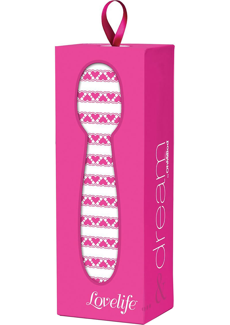 Vibrador de silicona Lovelife Dream rosa de 7,1 pulgadas