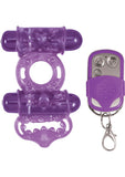 Macho Remote Control Dual Vibe Cockring Waterproof Purple