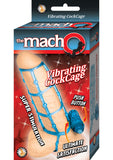 Macho Vibrating Cockcage Sleeve Waterproof Blue 5.5 Inch