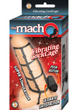 Macho Vibrating Cockcage Sleeve Waterproof Black 5.5 Inch