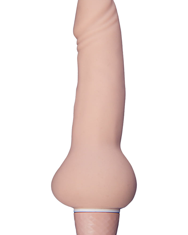 Vibrador realista de silicona Power Vibe Mini Stud, resistente al agua, color carne, 6,3 pulgadas