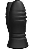 OptiMale UR3 Vibrating Stroker Chain Links Textured Masturbator Black