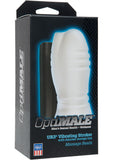 OptiMale UR3 Vibrating Stroker Massage Beads Textured Masturbator Frost