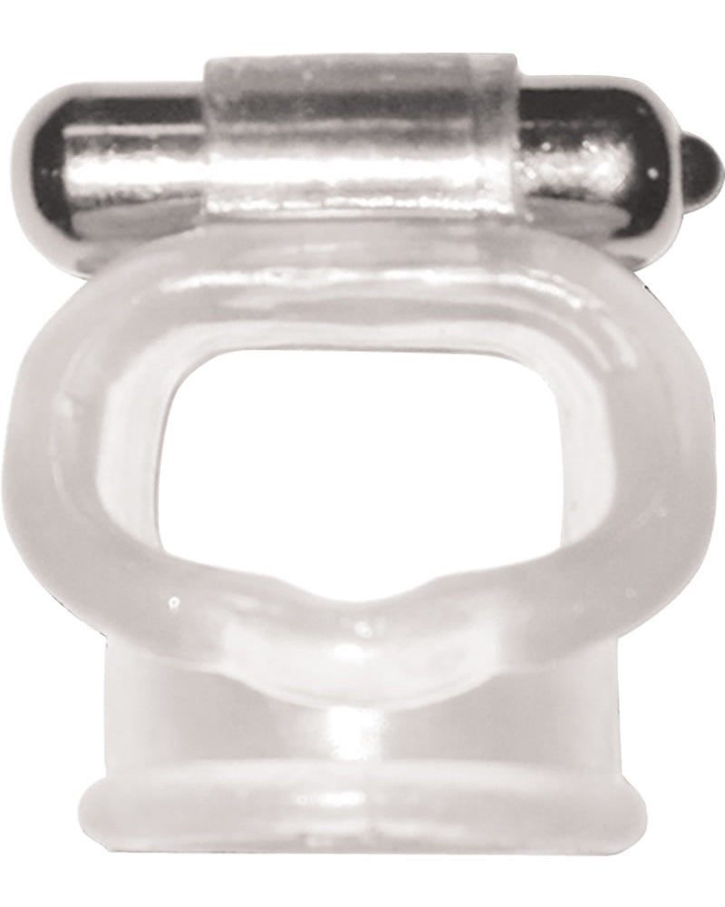 Anillo vibrador para el pene de silicona Wet Dreams Super Stud, resistente al agua y transparente