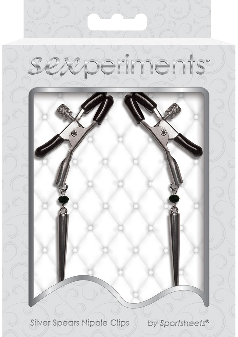 Sex And Mischief Silver Spears Adjustable Nipple Clips